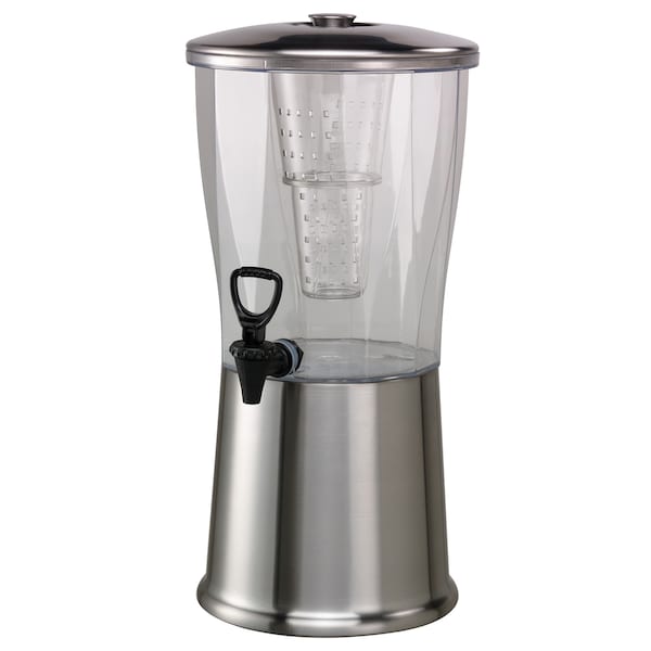 Service Ideas Beverage Dispenser, Round, 3 Gallon, Stainless Steel CBDRT3SS - main